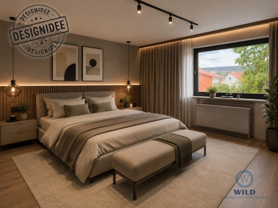 Designidee-Elternschlafzimmer Einfamilienhaus Heusweiler