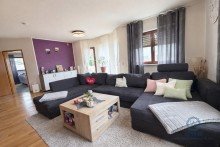 Wohnzimmer 3-Zimmer-Wohnung mit Terrassenflair in ruhiger Lage von Riegelsberg!