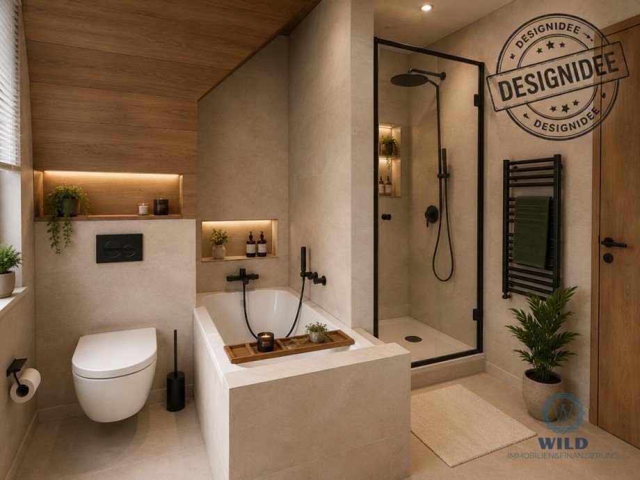 Designidee-Bad Einfamilienhaus Heusweiler