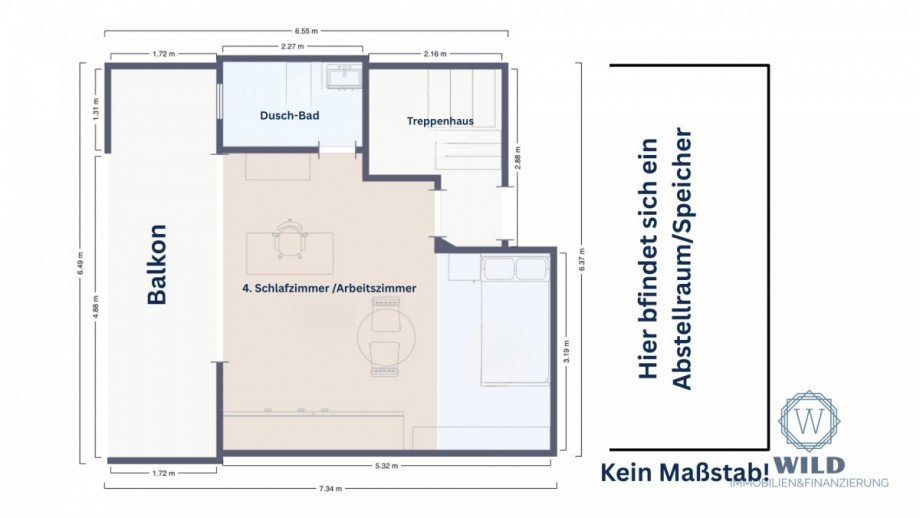 Grundriss-Dachgeschoss Reihenmittelhaus P�ttlingen
