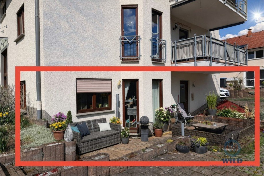 Aussenansicht Terrassenwohnung Riegelsberg