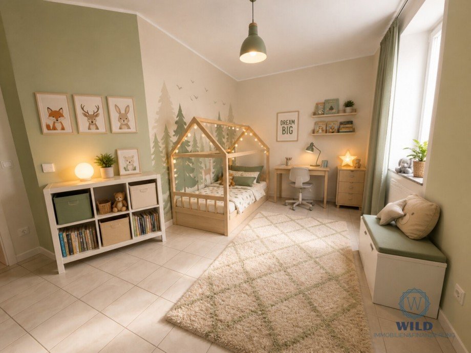 Mansarden-Kinderzimmer - KI-Info Zweifamilienhaus Illingen