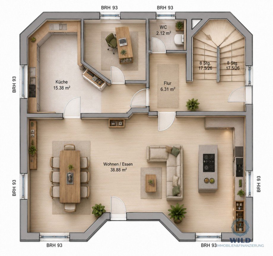 Grundriss-EG Einfamilienhaus P�ttlingen